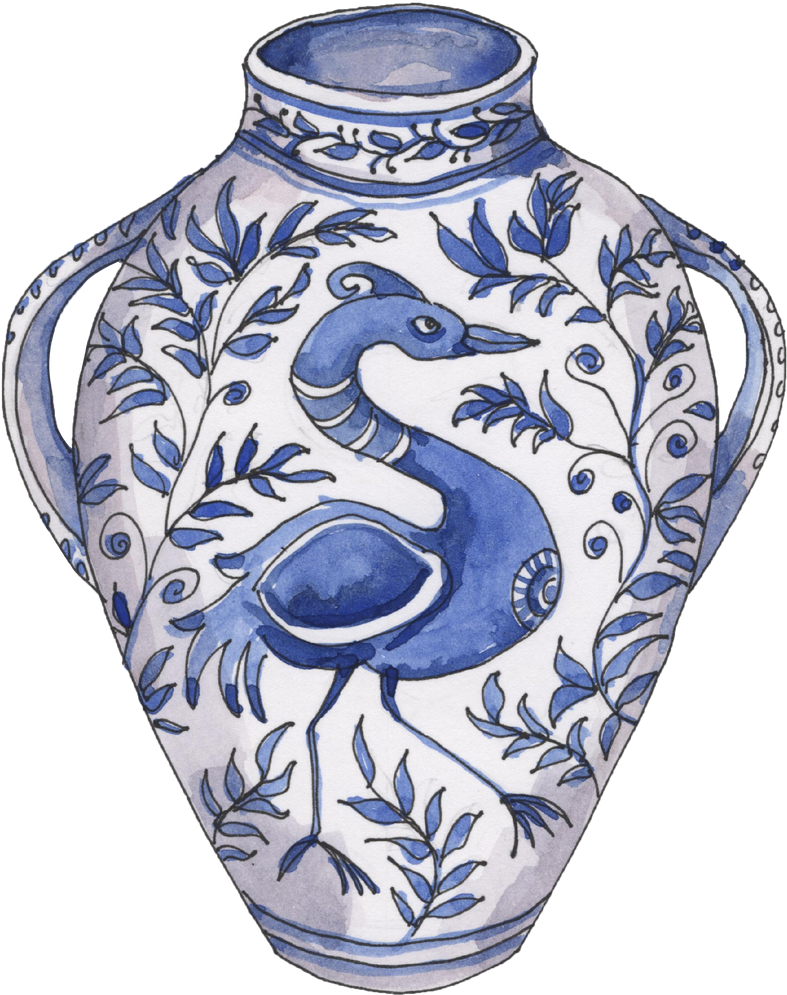 Italian vase watercolor